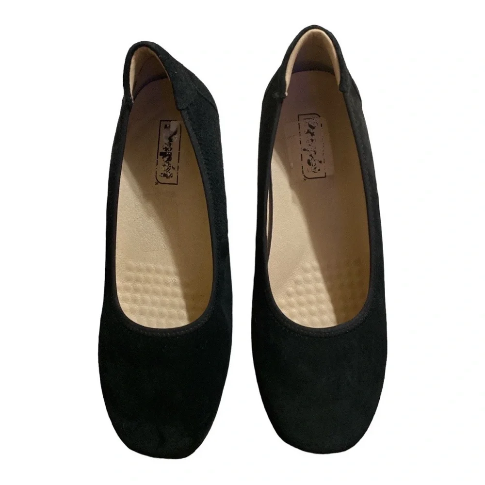PROPÉT YARA Black Suede/Leather 1” Wedge Slip-Ons Gothic BALLETCORE Mini…